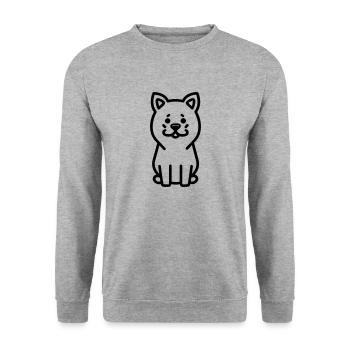 Chien - Sweat-shirt Unisexe - gris chiné - Devant - Alina (178cm) & Michal (187cm)