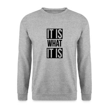 c'est comme ça - Sweat-shirt Unisexe - gris chiné - Devant - Alina (178cm) & Michal (187cm)