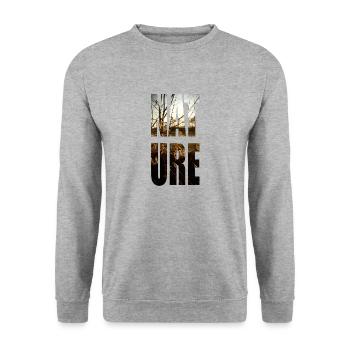Nature No.2 - Unisex Sweatshirt - salt & pepper - Front - Alina (178cm) & Michal (187cm)
