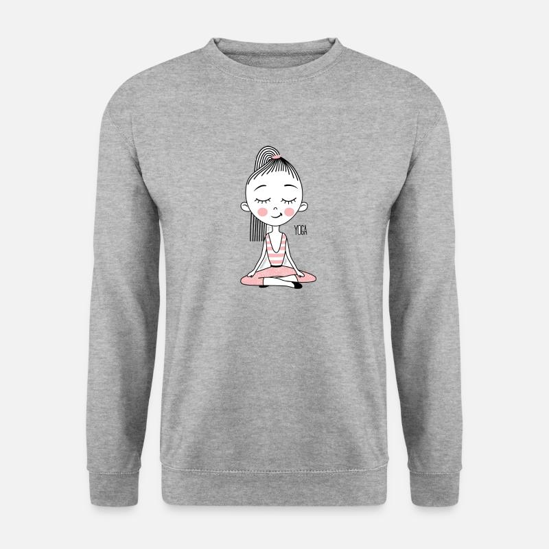 Yoga - Unisex Pullover - Weißgrau meliert