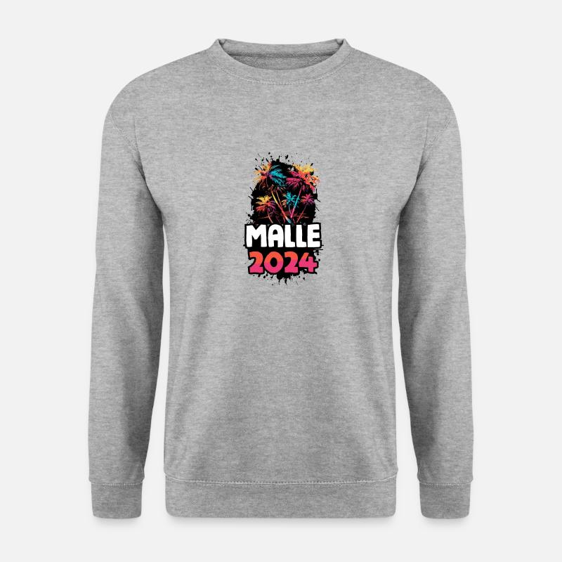 Malle Party Crew - Unisex Pullover - Weißgrau meliert