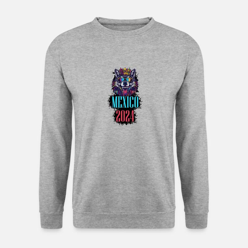 Mexico 2024 Vacation Wolf - Unisex Sweatshirt - salt & pepper