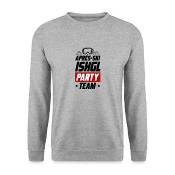 Après Ski Ishgl Party Team - Unisex Sweatshirt - salt & pepper - Front - Alina (178cm) & Michal (187cm)