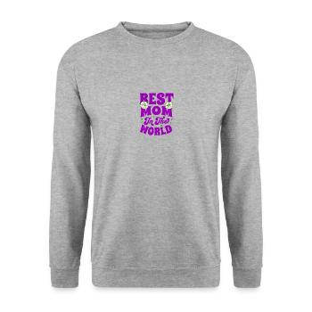 Meilleure maman du monde - Sweat-shirt Unisexe - gris chiné - Devant - Alina (178cm) & Michal (187cm)