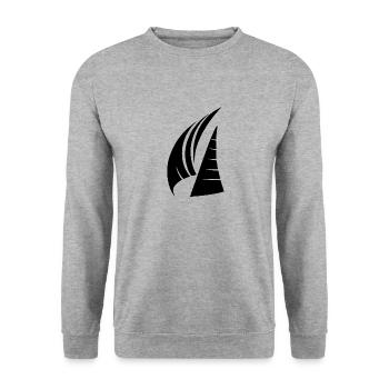 Deux voiles élégantes pour les skippers et les capitaines cool - Sweat-shirt Unisexe - gris chiné - Devant - Alina (178cm) & Michal (187cm)