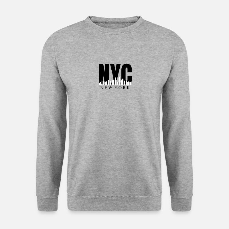 NYC - New York - Unisex Pullover - Weißgrau meliert