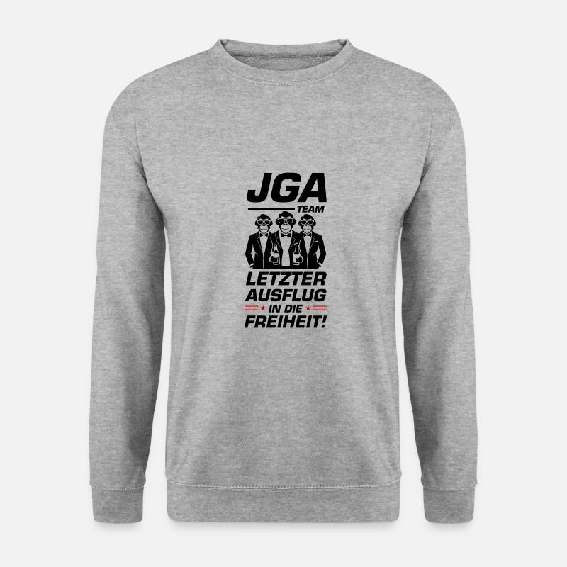 Letzter Ausflug Junggesellenabschied - Unisex Pullover - Weißgrau meliert