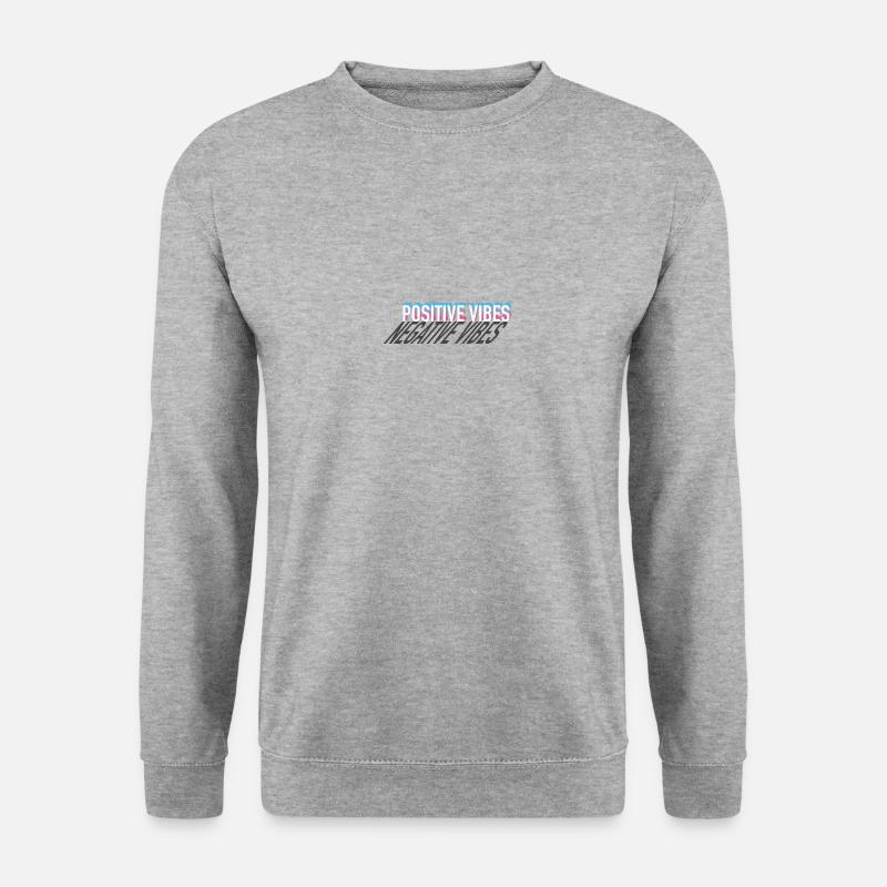 Positive Vibes - Unisex Pullover - Weißgrau meliert