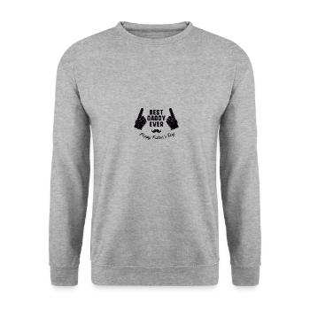 Best Daddy Ever Black - Unisex Sweatshirt - salt & pepper - Front - Alina (178cm) & Michal (187cm)