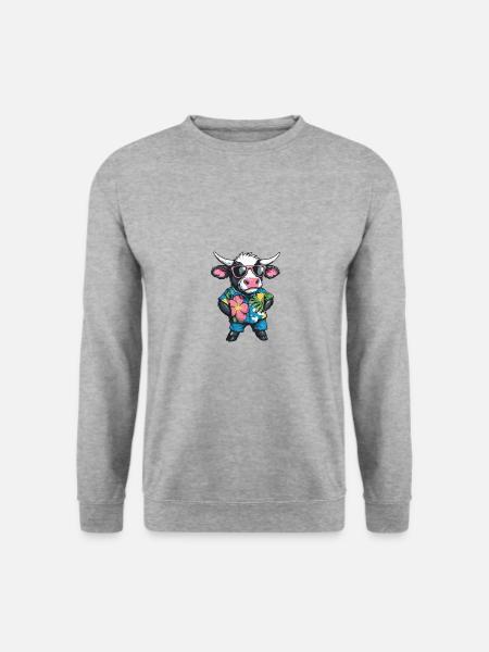 Cow Comic Holiday - Unisex Sweatshirt - salt & pepper