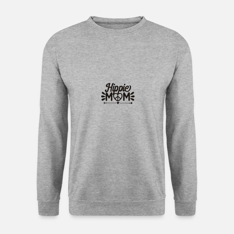 Hippie Mom - Unisex Pullover - Weißgrau meliert