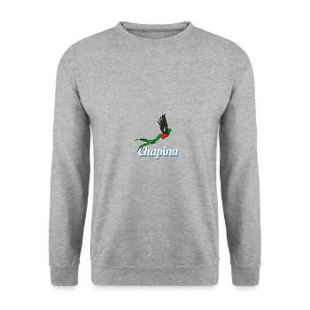 Guatemala Guatemalan Flagge DNA I Geschenk - Unisex Pullover - Weißgrau meliert - Vorne - Alina (178cm) & Michal (187cm)