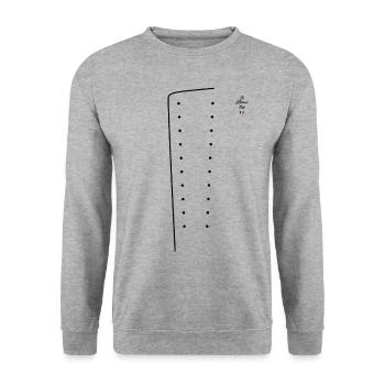 Der beste Koch - France Cook's Outfit - Unisex Pullover - Weißgrau meliert - Vorne - Alina (178cm) & Michal (187cm)