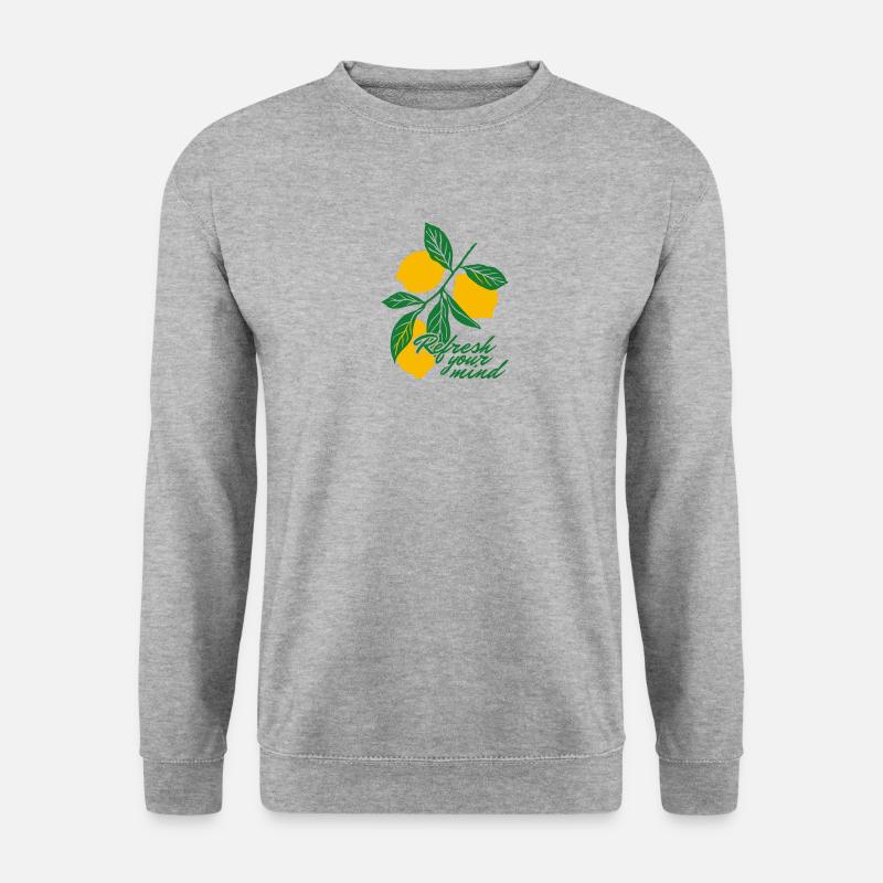 Exotic Fruits / Lemons - Unisex Pullover - Weißgrau meliert
