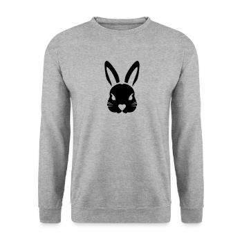 rabbit - Unisex Sweatshirt - salt & pepper - Front - Alina (178cm) & Michal (187cm)