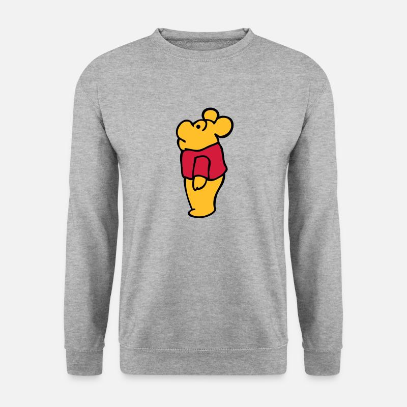 Bärchen (b) - Unisex Pullover - Weißgrau meliert