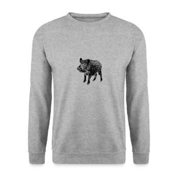 verrat - Sweat-shirt Unisexe - gris chiné - Devant - Alina (178cm) & Michal (187cm)