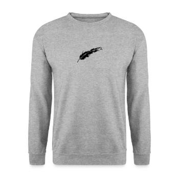 KEIKO feather Feather Freedom BW black and white Baby - Unisex Sweatshirt - salt & pepper - Front - Alina (178cm) & Michal (187cm)