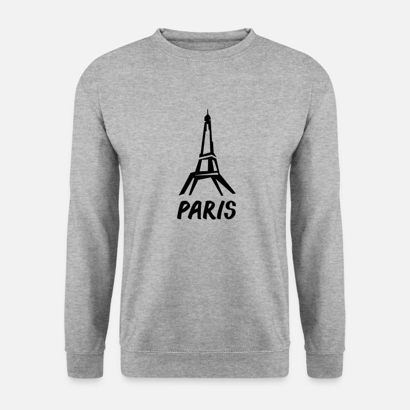 eifelturm_2 - Unisex Pullover - Weißgrau meliert