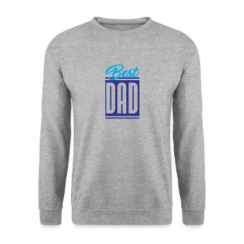 Best Dad - Unisex Sweatshirt - salt & pepper - Front - Alina (178cm) & Michal (187cm)