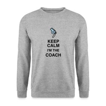 Coach Coaching Trainer Sport Entraineur Team - Unisex Sweatshirt - salt & pepper - Front - Alina (178cm) & Michal (187cm)