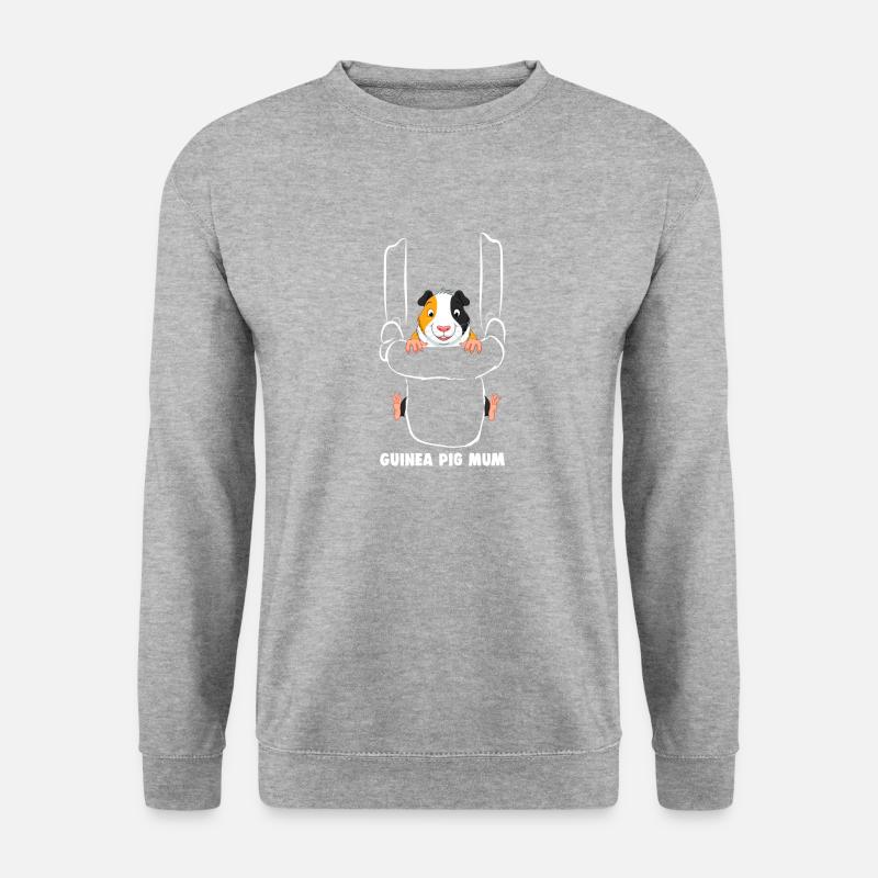 Guinea Pig mum - Unisex Pullover - Weißgrau meliert