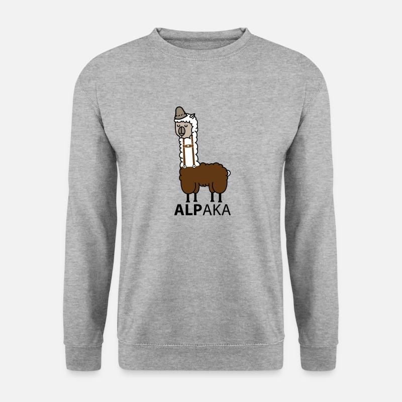 Alpaka - Unisex Pullover - Weißgrau meliert