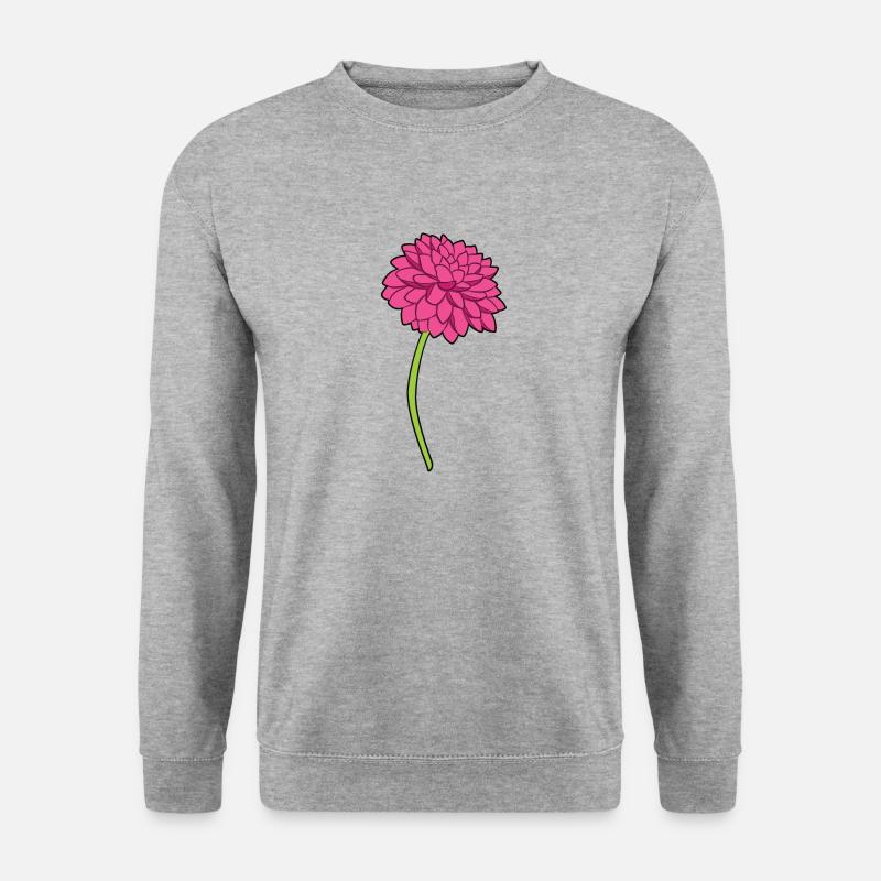 Dahlien - Unisex Pullover - Weißgrau meliert