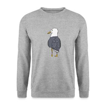 Gull - Unisex Sweatshirt - salt & pepper - Front - Alina (178cm) & Michal (187cm)