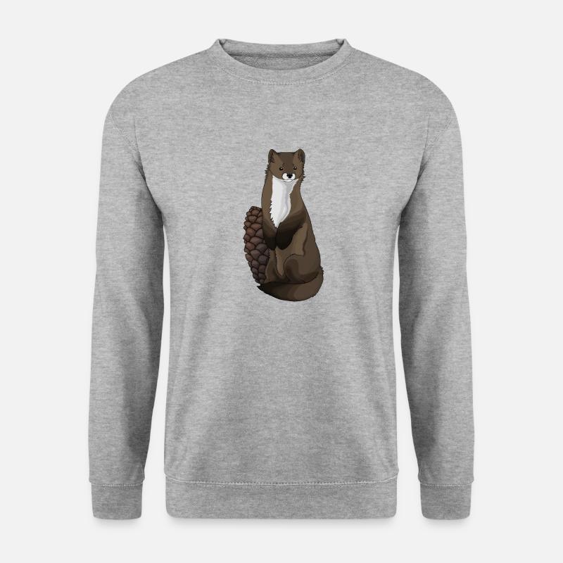 Marder - Unisex Pullover - Weißgrau meliert