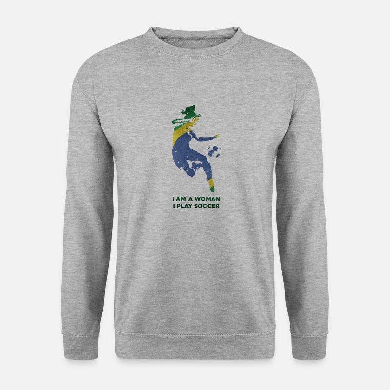 Frauenfußball - Unisex Pullover - Weißgrau meliert