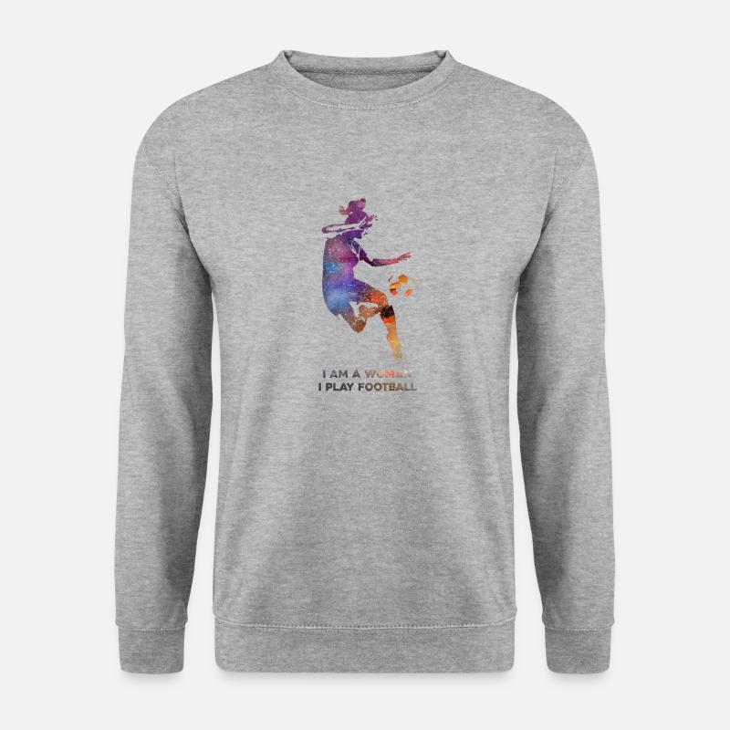Frauenfußball - Unisex Pullover - Weißgrau meliert