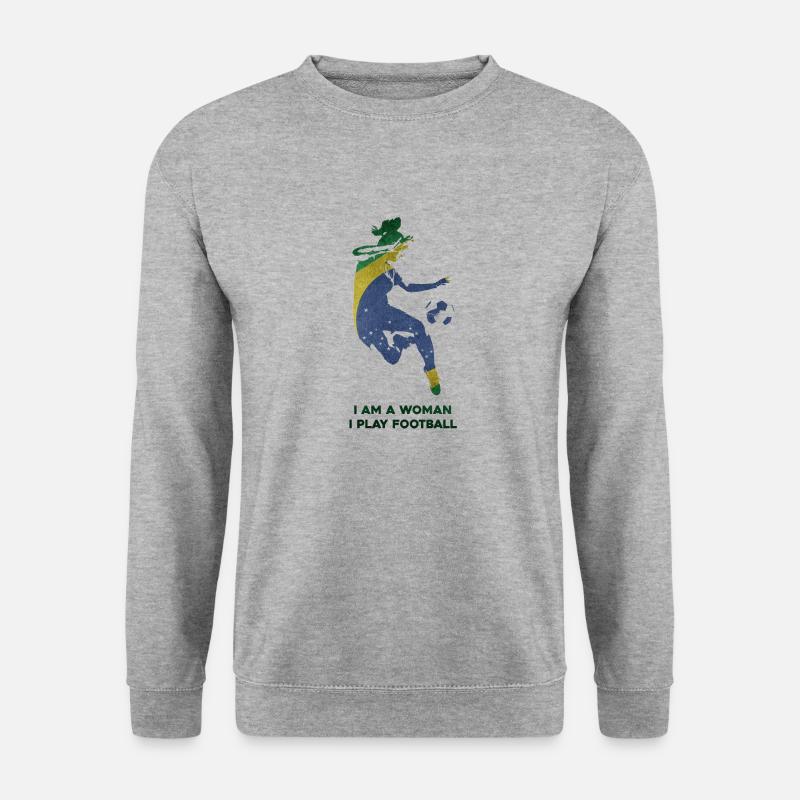 Frauenfußball - Unisex Pullover - Weißgrau meliert