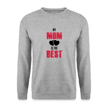 maman c'est la meilleure / cadeau enfant - Sweat-shirt Unisexe - gris chiné - Devant - Alina (178cm) & Michal (187cm)