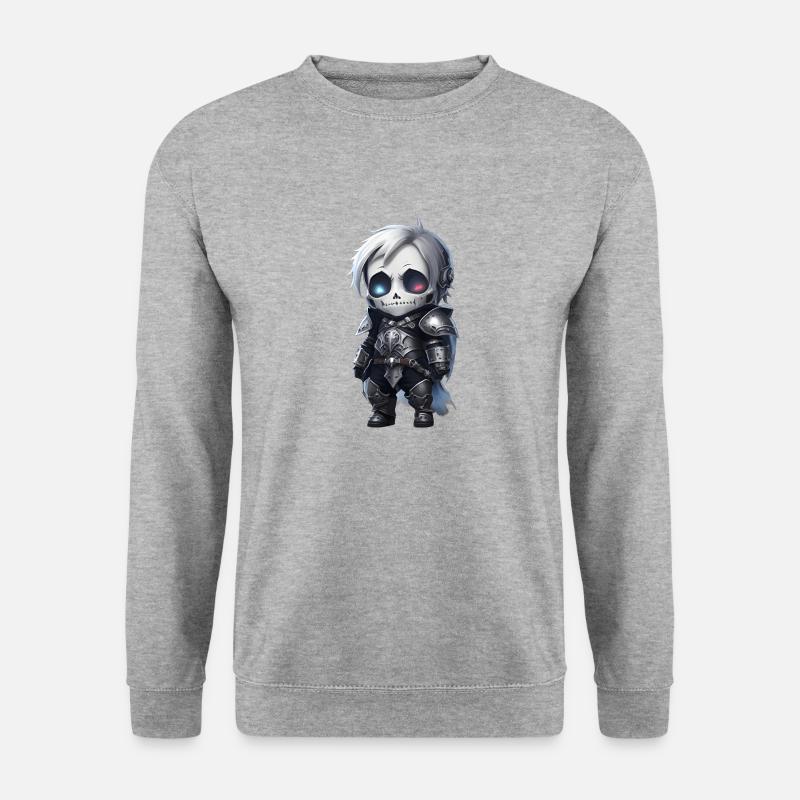 Medival Skeleton - Unisex Pullover - Weißgrau meliert