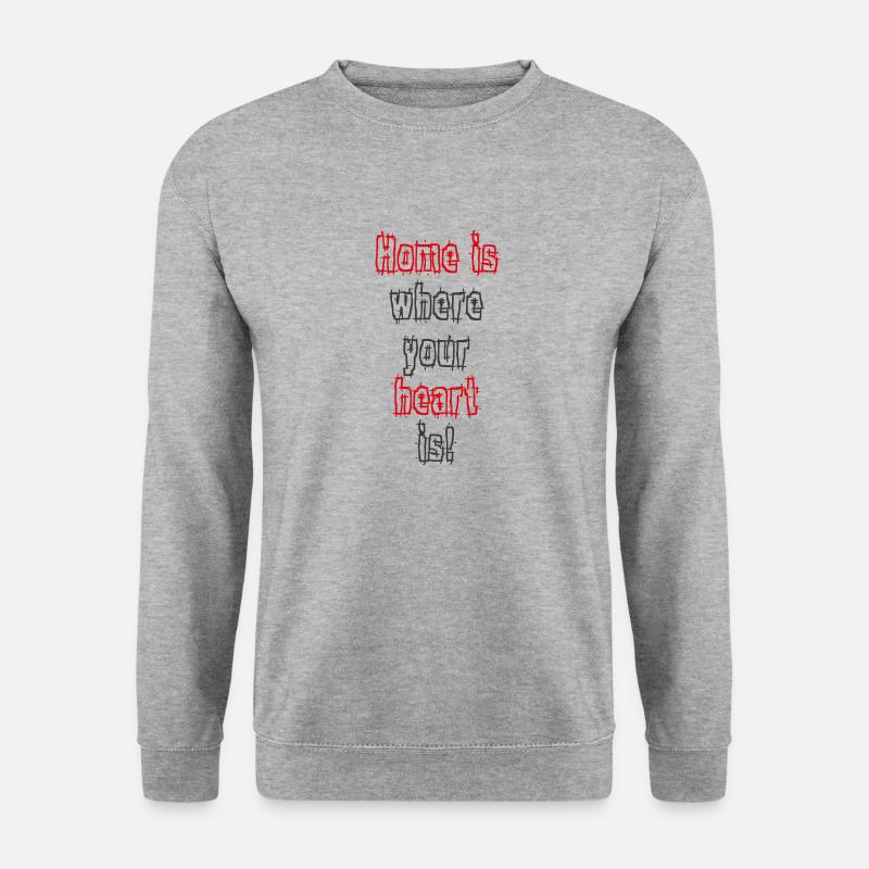 Heart - Unisex Pullover - Weißgrau meliert