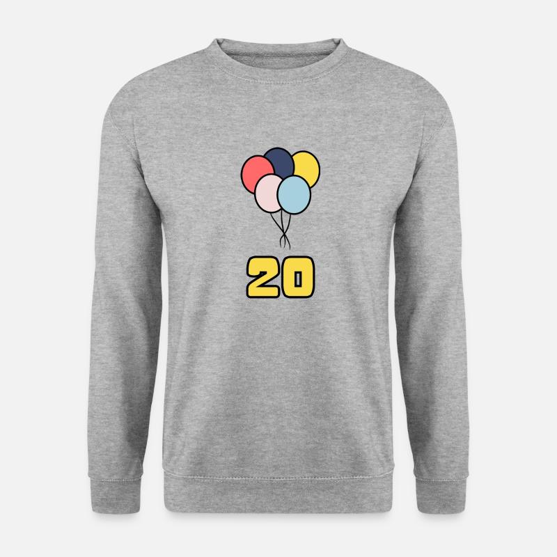 20. 20 JAHRE. 20-JÄHRIGES JUBILÄUM. 20-JÄHRIGES JUBILÄUM. - Unisex Pullover - Weißgrau meliert
