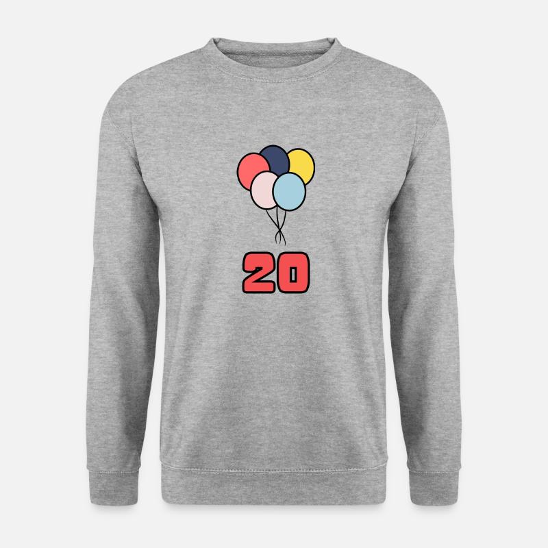 20. 20 JAHRE. 20-JÄHRIGES JUBILÄUM. 20-JÄHRIGES JUBILÄUM. - Unisex Pullover - Weißgrau meliert