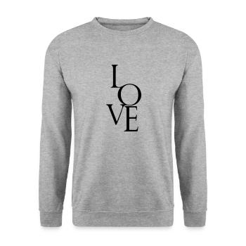 promise - Unisex Sweatshirt - salt & pepper - Front - Alina (178cm) & Michal (187cm)