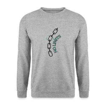 No limits - Unisex Sweatshirt - salt & pepper - Front - Alina (178cm) & Michal (187cm)