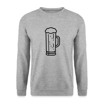 Bière - Sweat-shirt Unisexe - gris chiné - Devant - Alina (178cm) & Michal (187cm)