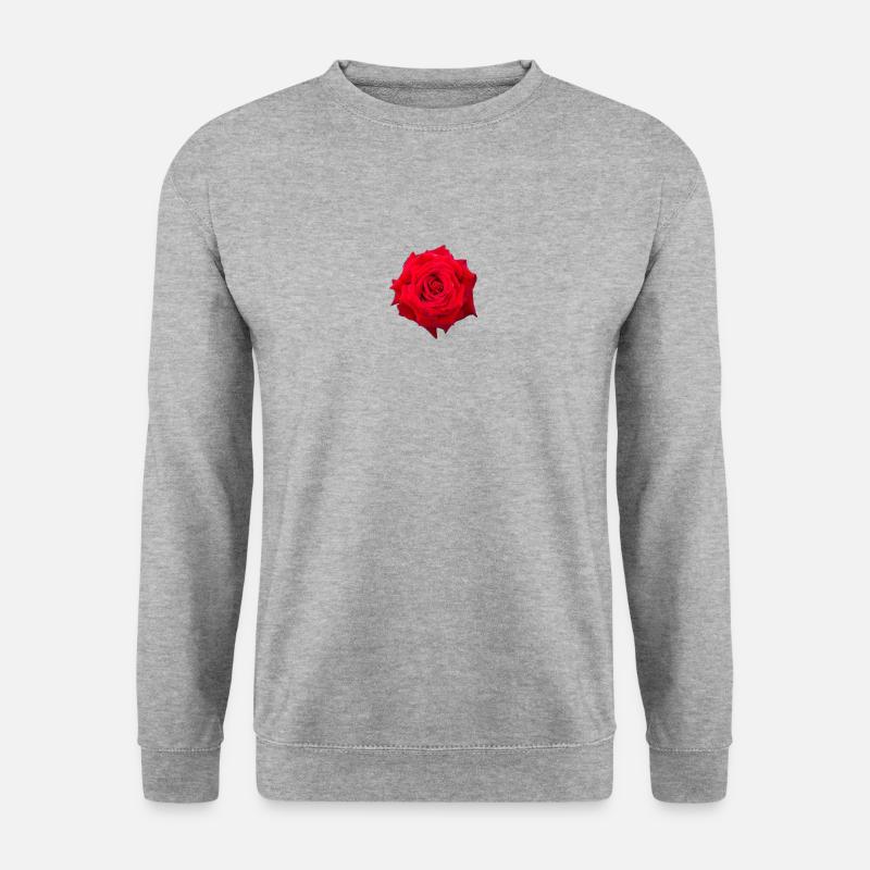 Rose - Unisex Pullover - Weißgrau meliert