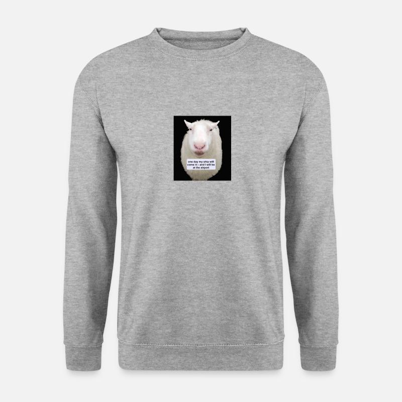Schaf - Unisex Pullover - Weißgrau meliert
