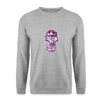 Calavera - Unisex Sweatshirt - salt & pepper - Front - Alina (178cm) & Michal (187cm)