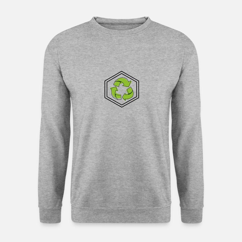 Recycling - Unisex Pullover - Weißgrau meliert
