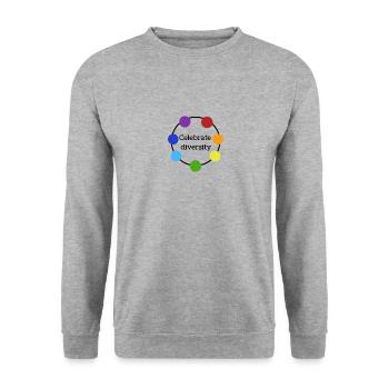 Celebrate differences - Unisex Pullover - Weißgrau meliert - Vorne - Alina (178cm) & Michal (187cm)