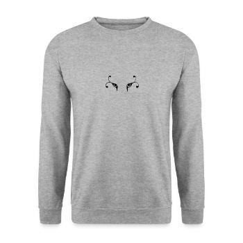 Mystic Gaze - Unisex Sweatshirt - salt & pepper - Front - Alina (178cm) & Michal (187cm)