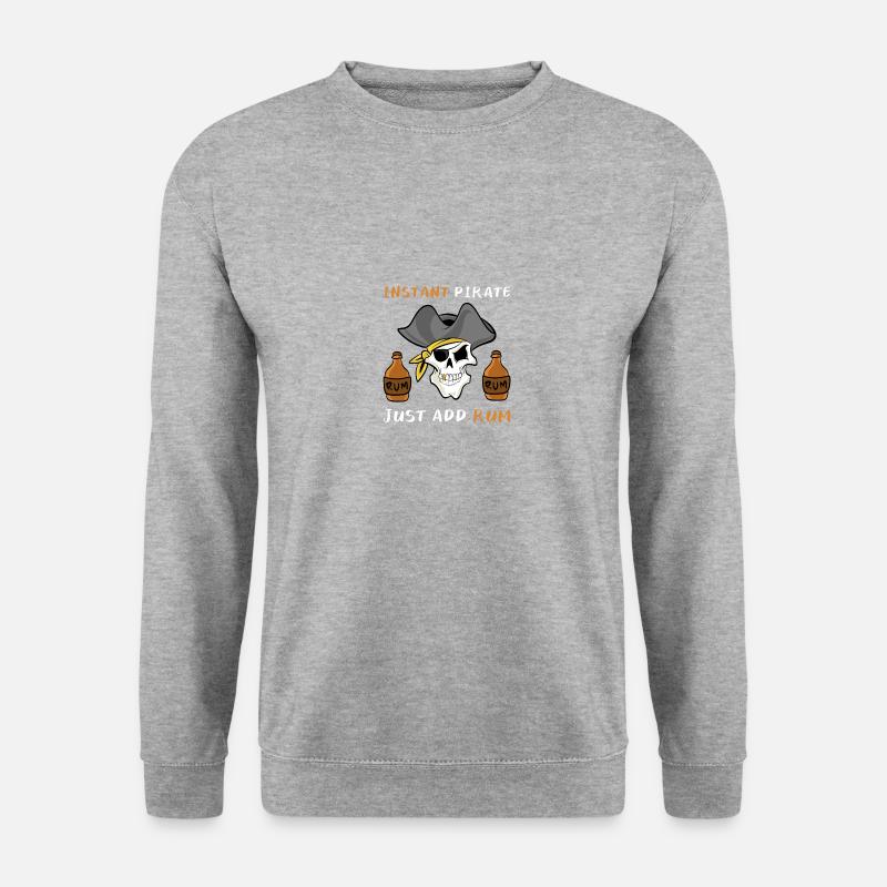 Pirate Rum Skull Gift Dicton - Sweat-shirt Unisexe - gris chiné