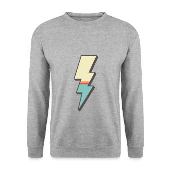 Lightning - Unisex Sweatshirt - salt & pepper - Front - Alina (178cm) & Michal (187cm)