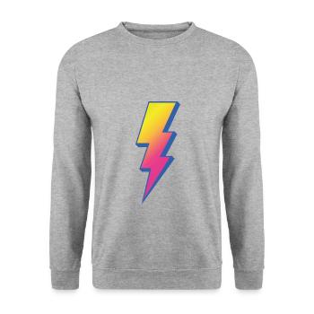 Lightning - Unisex Sweatshirt - salt & pepper - Front - Alina (178cm) & Michal (187cm)